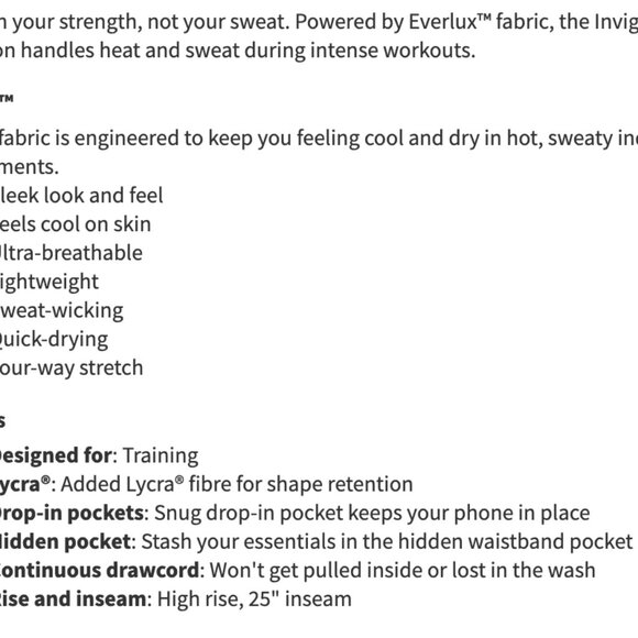 Lululemon Invigorate High-Rise Tight 25" Black - Picture 4 of 11